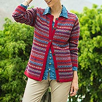 Featured review for 100% alpaca cardigan, Andean Appeal