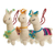 Gehäkelte Wollornamente, (3er-Set) - Handgehäkelte Lama-Ornamente aus Wolle (3er-Set)