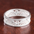 Sterling silver filigree band ring, 'Glistening Arcs' - Arc Pattern Sterling Silver Filigree Band Ring from Peru thumbail