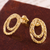 Gold plated sterling silver drop earrings, 'Centrifuge' - 18k Gold Plated Sterling Silver Drop Earrings from Peru (image 2b) thumbail