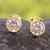 Gold plated sterling silver stud earrings, 'Golden Delight' - 18k Gold Plated Sterling Silver Stud Earrings from Peru (image 2) thumbail
