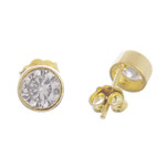 Gold plated sterling silver stud earrings, 'Golden Delight' - 18k Gold Plated Sterling Silver Stud Earrings from Peru