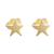 Gold plated sterling silver stud earrings, 'Wondrous Stars' - 18k Gold Plated Sterling Silver Star Stud Earrings from Peru thumbail