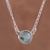 Opal pendant necklace, 'Mysterious Pool' - Round Opal and Sterling Silver Cable Chain Pendant Necklace (image 2) thumbail
