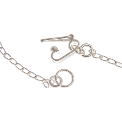 collar con colgante de ópalo - Collar con colgante de cadena de cable de plata de ley y ópalo redondo