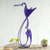 Steel statuette, 'Happy Hummingbird in Purple' - Steel Hummingbird Statuette in Purple from Peru thumbail