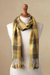 100% baby alpaca scarf, 'Lovely Plaid' - 100% Baby Alpaca Wrap Scarf with Checked Patterns from Peru (image 2b) thumbail
