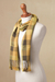 100% baby alpaca scarf, 'Lovely Plaid' - 100% Baby Alpaca Wrap Scarf with Checked Patterns from Peru (image 2d) thumbail