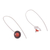 Agate drop earrings, 'Wondrous Galaxy in Red-Orange' - Red-Orange Agate and Sterling Silver Drop Earrings from Peru (image 2d) thumbail