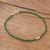 Agate beaded anklet, 'Simple Appeal in Green' - Agate Beaded Anklet in Green from Peru (image 2b) thumbail
