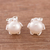Cultured pearl stud earrings, 'Exquisite Glow' - Swirl Pattern Cultured Pearl Stud Earrings from India thumbail