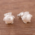 Aretes de perlas cultivadas - Aretes de perla cultivada con patrón de remolino de la India