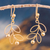 Gold plated sterling silver dangle earrings, 'Airy Leaves' - Leafy 18k Gold Plated Sterling Silver Dangle Earrings thumbail
