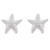 Sterling silver button earrings, 'Starfish Delight' - Sterling Silver Starfish Button Earrings from Peru thumbail
