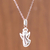 Sterling silver filigree pendant necklace, 'Happy Angel' - Sterling Silver Filigree Angel Pendant Necklace from Peru (image 2) thumbail