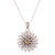 Citrine filigree pendant necklace, 'Floral Citrine' - Floral Citrine Filigree Pendant Necklace from Peru thumbail