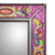 Reverse-painted glass wall mirror, 'Floral Medallions in Purple' - Floral Reverse-Painted Glass Wall Mirror in Purple from Peru (image 2b) thumbail
