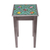 Reverse-painted glass accent table, 'Colonial Roses' - Floral Reverse-Painted Glass Accent Table from Peru