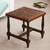 Leather and wood table, 'Mountain Garden' - Brown Nature-Inspired Leather and Wood Table from Peru thumbail