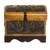 Leather and wood decorative box, 'Colorful Chest' - Colorful Leather and Wood Decorative Box from Peru (image 2c) thumbail