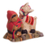 estatuilla de ceramica - Figura de ceramica de un hombre con una llama de Perú