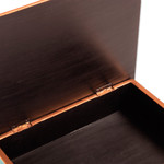 Reverse-painted glass decorative box, 'Margarita Bliss in Blue' - Purple and Blue Reverse-Painted Glass Decorative Box