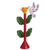 Recycled metal candleholder, 'Sweet Dove in Red' - Recycled Metal Dove Candle Holder in Red from Peru (image 2b) thumbail