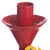 Kerzenhalter aus recyceltem Metall - Blumenkerzenhalter aus recyceltem Metall in Rot aus Peru