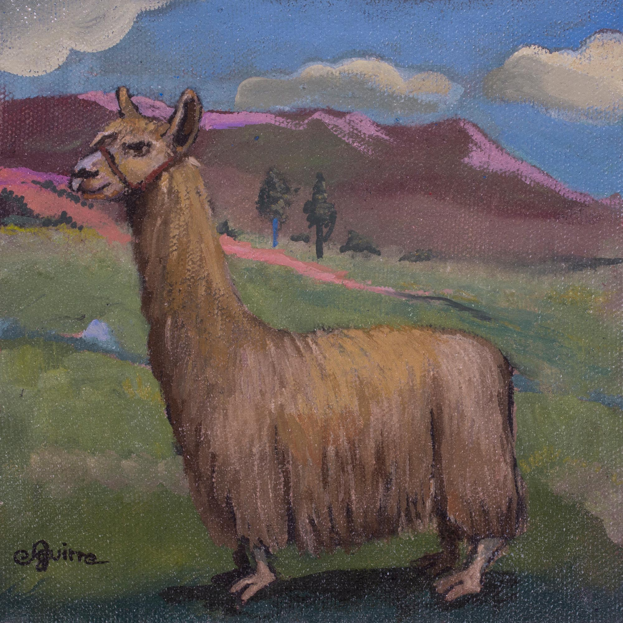 alpaca painting