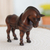 Cedar wood sculpture, 'Mini Horse' - Hand-Carved Cedar Wood Horse Sculpture from Peru thumbail