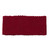 100% baby alpaca ear warmer, 'Passionate Waves in Crimson' - Wave Pattern 100% Baby Alpaca Headband in Crimson from Peru