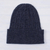 100% alpaca hat, 'Indigo Braid Cascade' - Cable-Knit 100% Alpaca Hat in Indigo from Peru