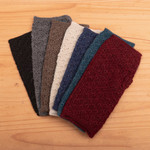 100% baby alpaca fingerless mitts, 'Passionate Pattern in Black' - Patterned 100% Baby Alpaca Fingerless Mitts in Black