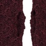 100% baby alpaca fingerless mitts, 'Passionate Pattern in Maroon' - Patterned 100% Baby Alpaca Fingerless Mitts in Maroon