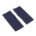 100% baby alpaca fingerless mitts, 'Passionate Pattern in Indigo' - Patterned 100% Baby Alpaca Fingerless Mitts from Peru