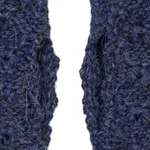 100% baby alpaca fingerless mitts, 'Passionate Pattern in Indigo' - Patterned 100% Baby Alpaca Fingerless Mitts from Peru