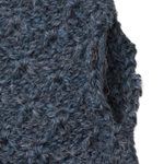 100% baby alpaca fingerless mitts, 'Gossamer Teal' - Patterned 100% Baby Alpaca Fingerless Mitts in Teal