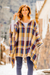 Alpaca blend poncho sweater, 'Cuzco Morning' - Check Pattern Alpaca Blend Poncho Sweater from Peru thumbail