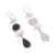 Obsidian dangle earrings, 'Vintage Drops' - Swirl Pattern Obsidian Dangle Earrings from Peru (image 2d) thumbail