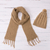 Alpaca blend hat and scarf, 'Caramel Comfort' - Hand-Crocheted Alpaca Blend Hat and Scarf in Caramel thumbail