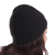 Alpaca blend hat, 'Chic Pattern' - Ribbed Hand-Crocheted Alpaca Blend Hat in Black from Peru (image 2d) thumbail