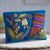 Wool clutch, 'Nature's Flute' - Music-Themed Embroidered Wool Clutch from Peru (image 2b) thumbail