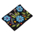 Wool clutch, 'Floral Nature' - Blue Floral Embroidered Wool Clutch from Peru (image 2c) thumbail