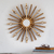 Wood wall accent mirror, 'Andean Sun' - Sun-Shaped Bronze Gilded Wood Wall Mirror Accent (image 2) thumbail