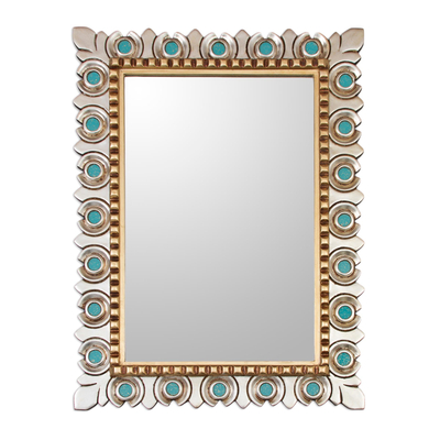 Gilded Wood Wall Mirror from Peru