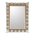 Silver and bronze gilded wood wall mirror, 'Colonial Fleur-de-Lis' - Gilded Wood Wall Mirror from Peru (image 2a) thumbail