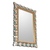 Silver and bronze gilded wood wall mirror, 'Colonial Fleur-de-Lis' - Gilded Wood Wall Mirror from Peru (image 2d) thumbail