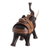 Wood and leather sculpture, 'Elephant Saddle' - Cedar Wood Elephant Sculpture with a Leather Saddle (image 2d) thumbail