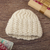 100% alpaca hat, 'Wavy Winter' - Hand-Knit Wave Pattern 100% Alpaca Hat from Peru