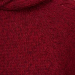 Alpaca blend hooded poncho, 'Adventurous Style in Crimson' - Knit Alpaca Blend Hooded Poncho in Crimson from Peru